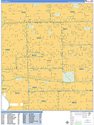 Oak Park  Wall Map Basic Style